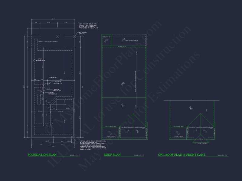 Modern Craftsman house Plan with CAD Floor Plans and Designs
