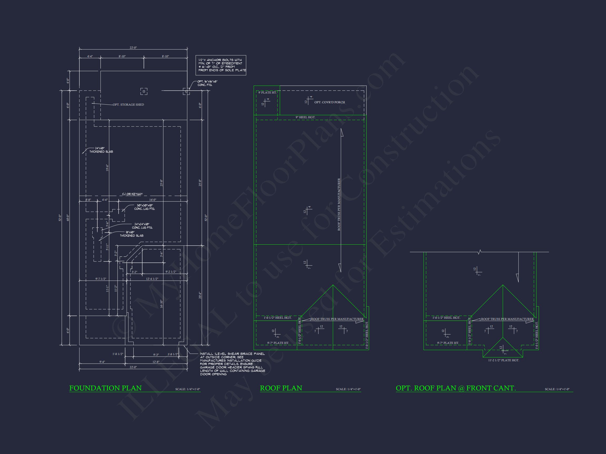 Modern Craftsman house Plan with CAD Floor Plans and Designs