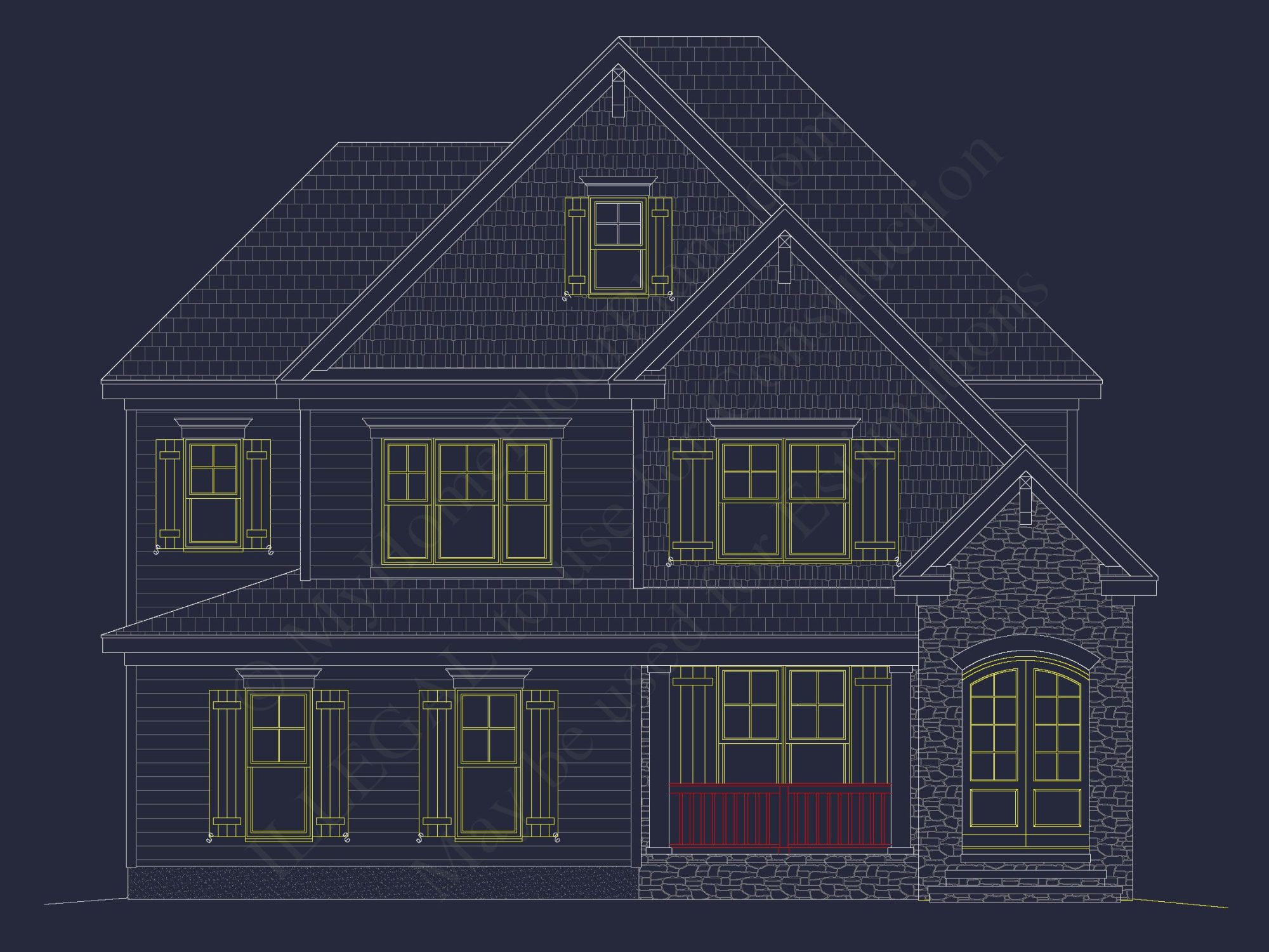 Modern Craftsman house Plan with Detailed Architecture Designs