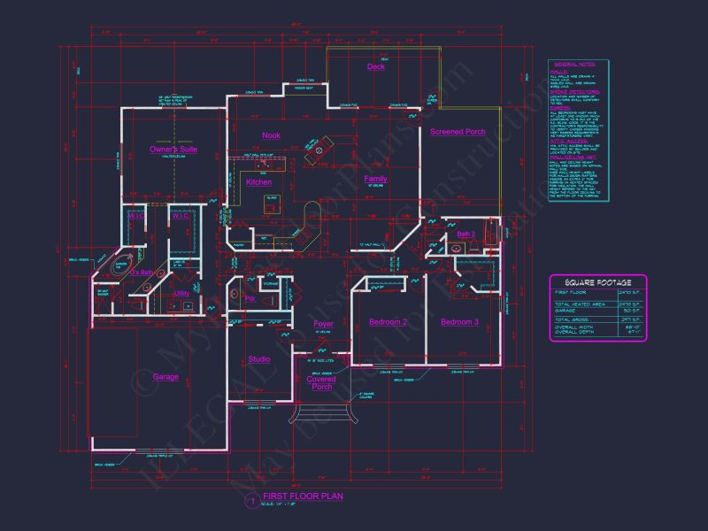 Modern Craftsman house Plan with Open Floor Blueprint Design