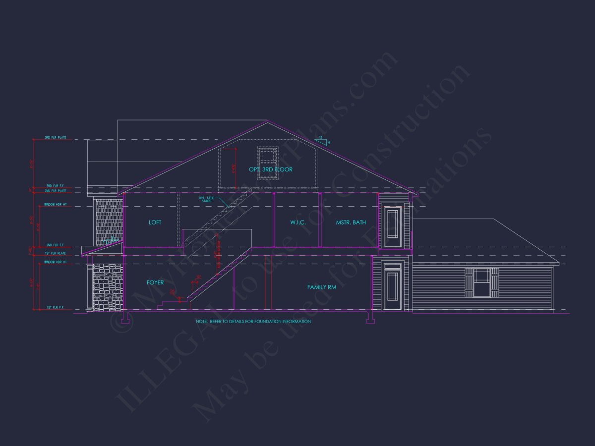 Modern Craftsman house Plan with Open Floor CAD Designs
