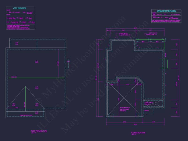 Modern Craftsman house Plan with Open Floor Plan & CAD Designs