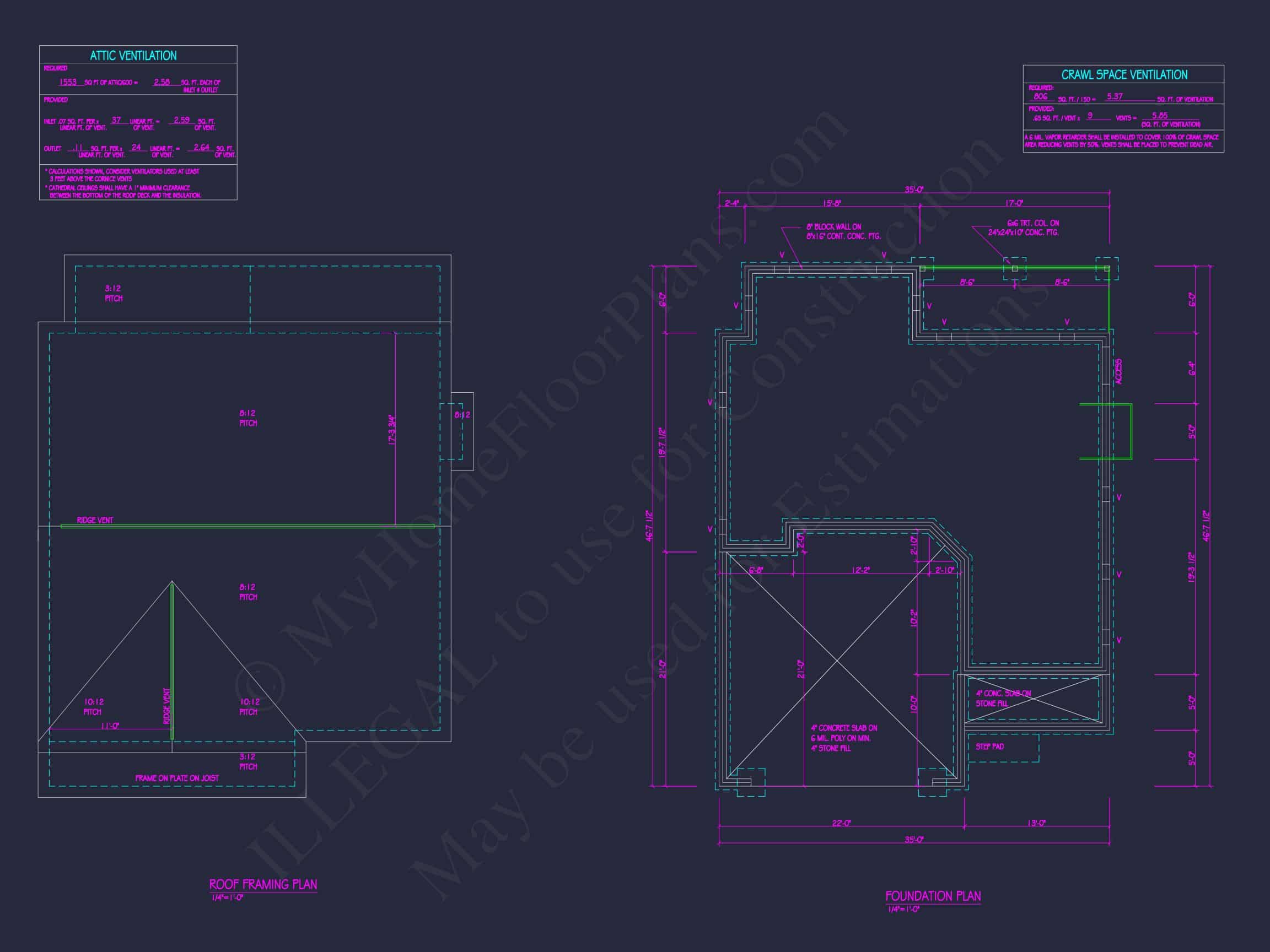 Modern Craftsman house Plan with Open Floor Plan & CAD Designs