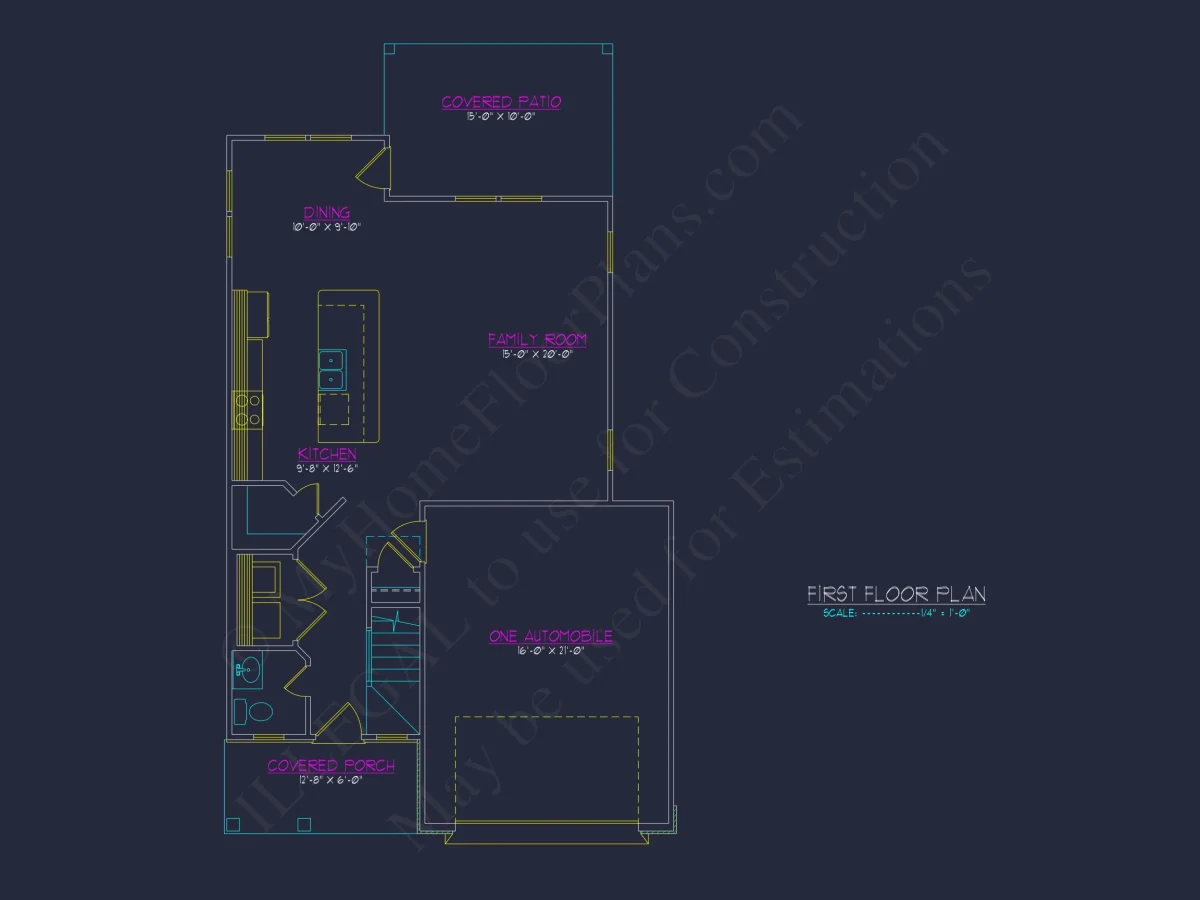 Modern Craftsman house Plan with Open Floor Plan Designs