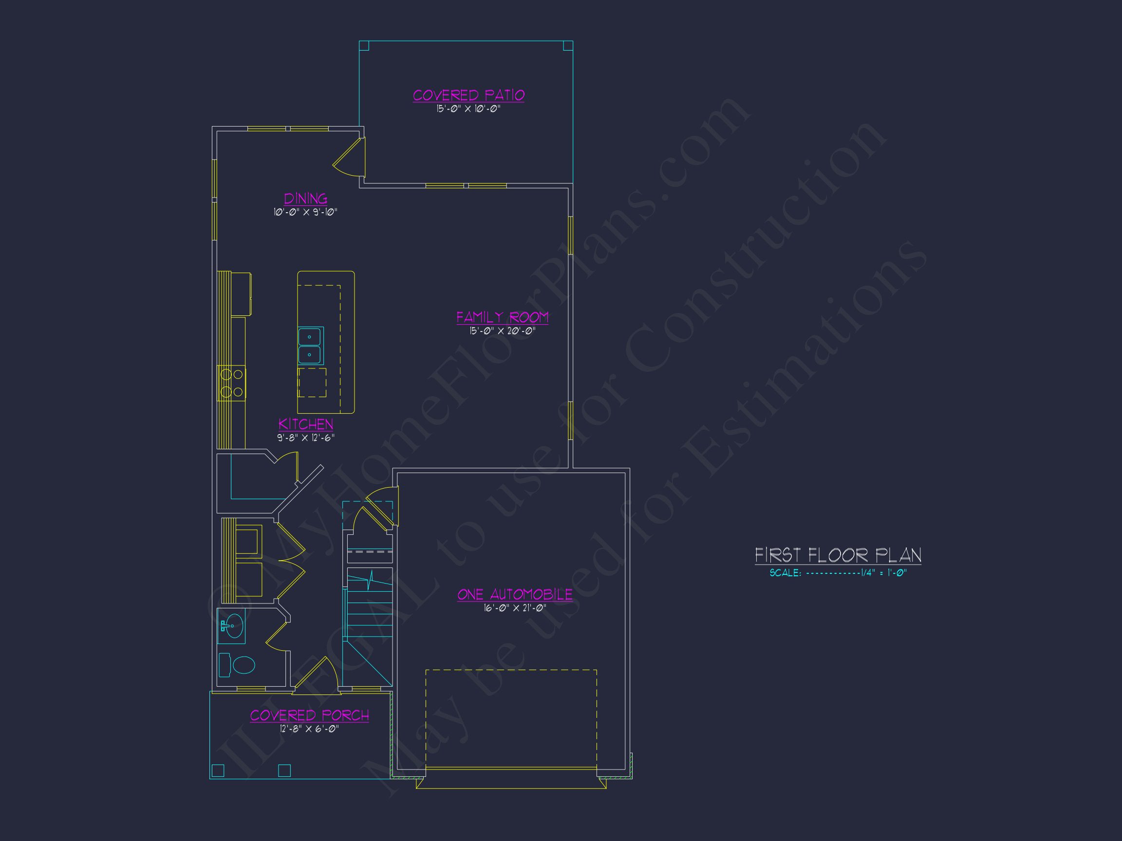 Modern Craftsman house Plan with Open Floor Plan Designs