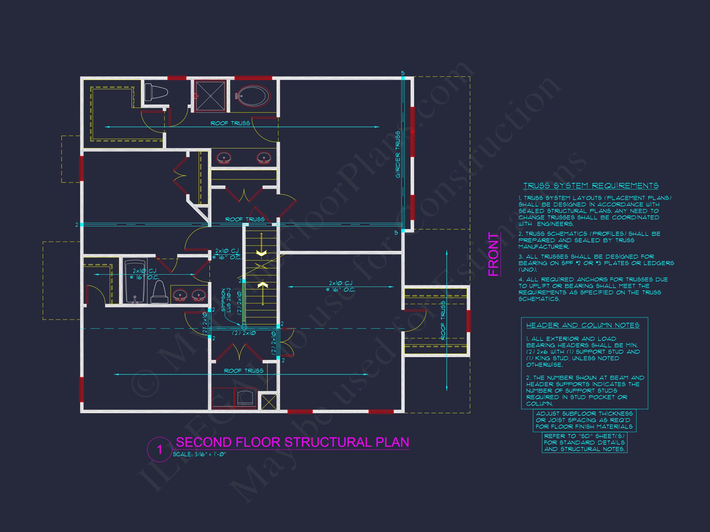 Modern Craftsman house Plan with Spacious Floor Layout and CAD Designs