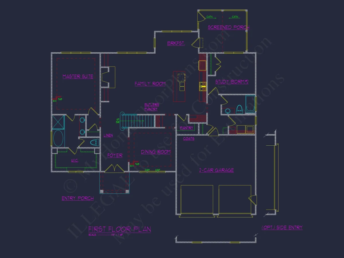 Modern Craftsman house Plan with Spacious Floor Plans & CAD