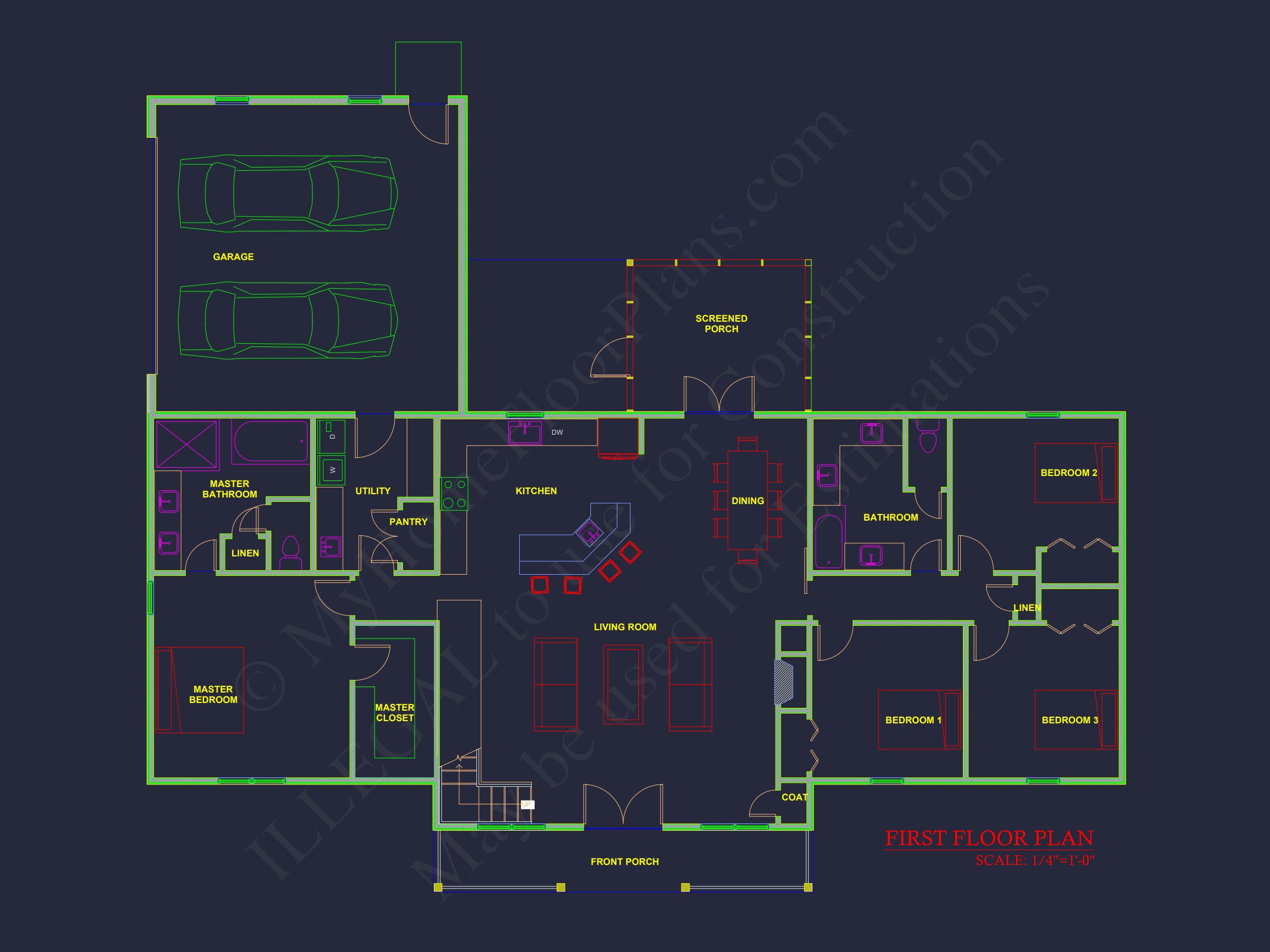 Modern Craftsman house Plan with Spacious Layout and Bonus Room