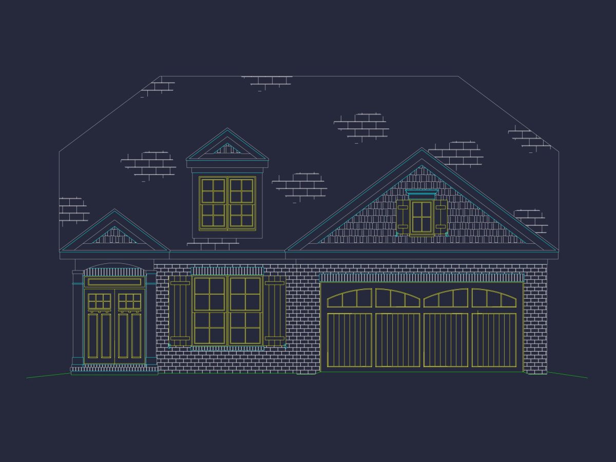 Modern Craftsman house with Floor Plan, Blueprint & CAD Designs