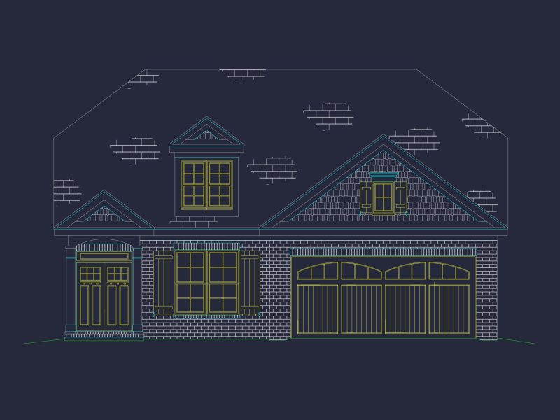 Modern Craftsman house with Floor Plan, Blueprint & CAD Designs