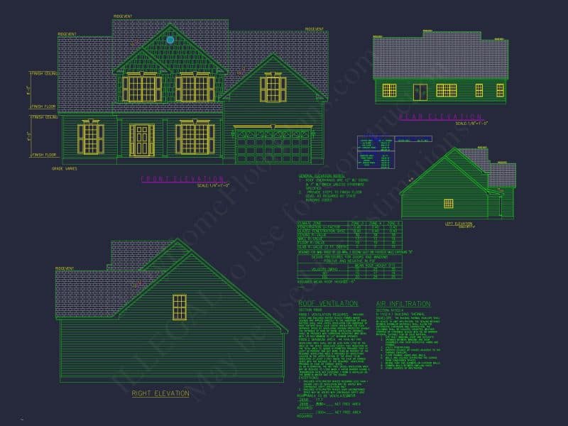 Modern Craftsman house Plan - Detailed Floor Plan and CAD Design