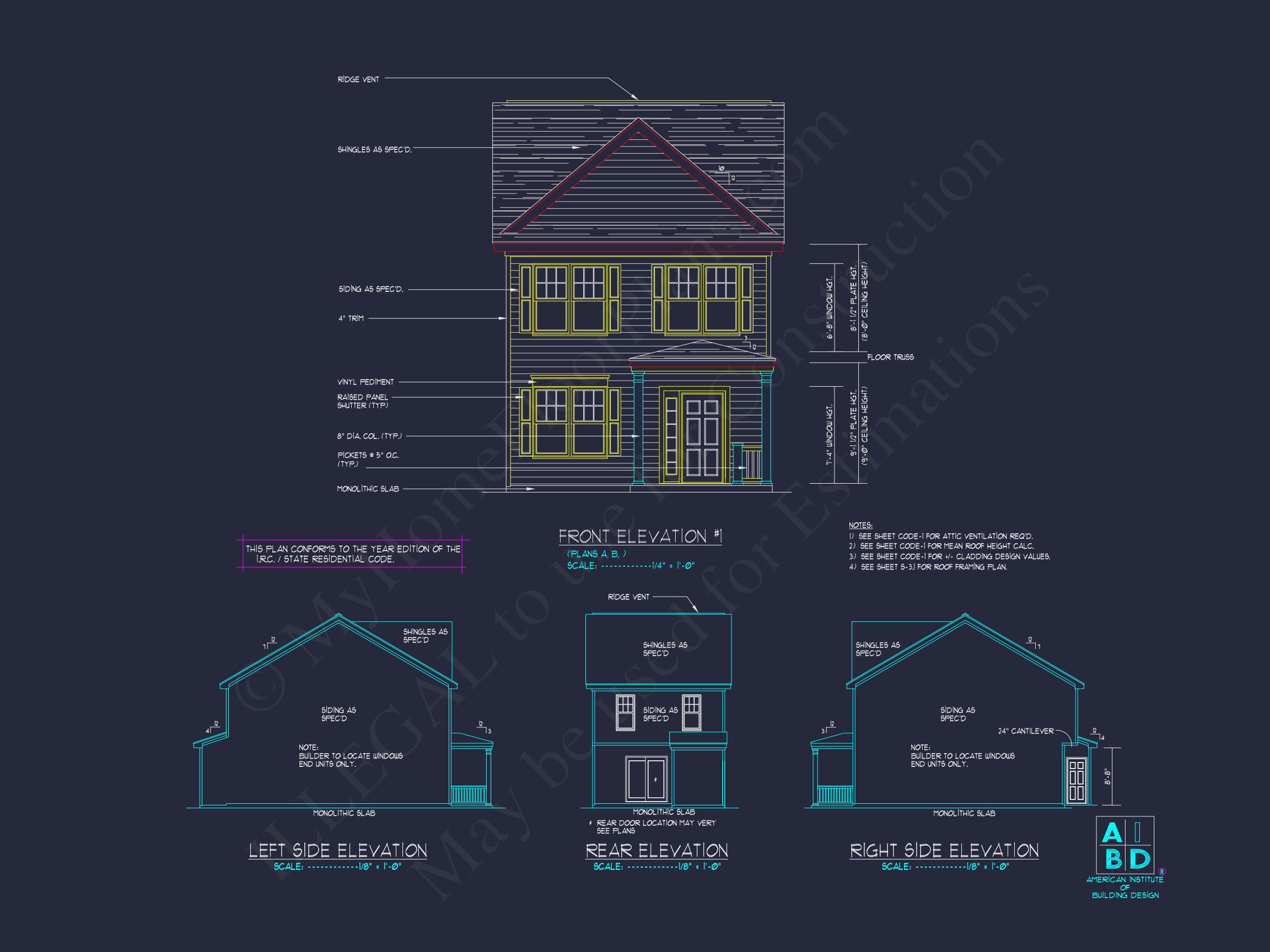 Modern Craftsman house Plan with 2-Story Design and Open Floor Plan