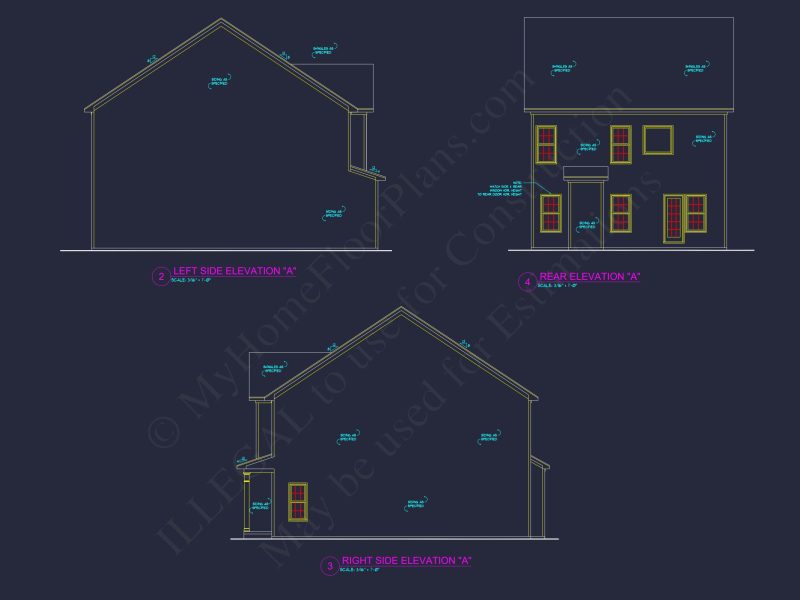 Modern Craftsman house Plan with 3 Bedrooms and 2 Baths