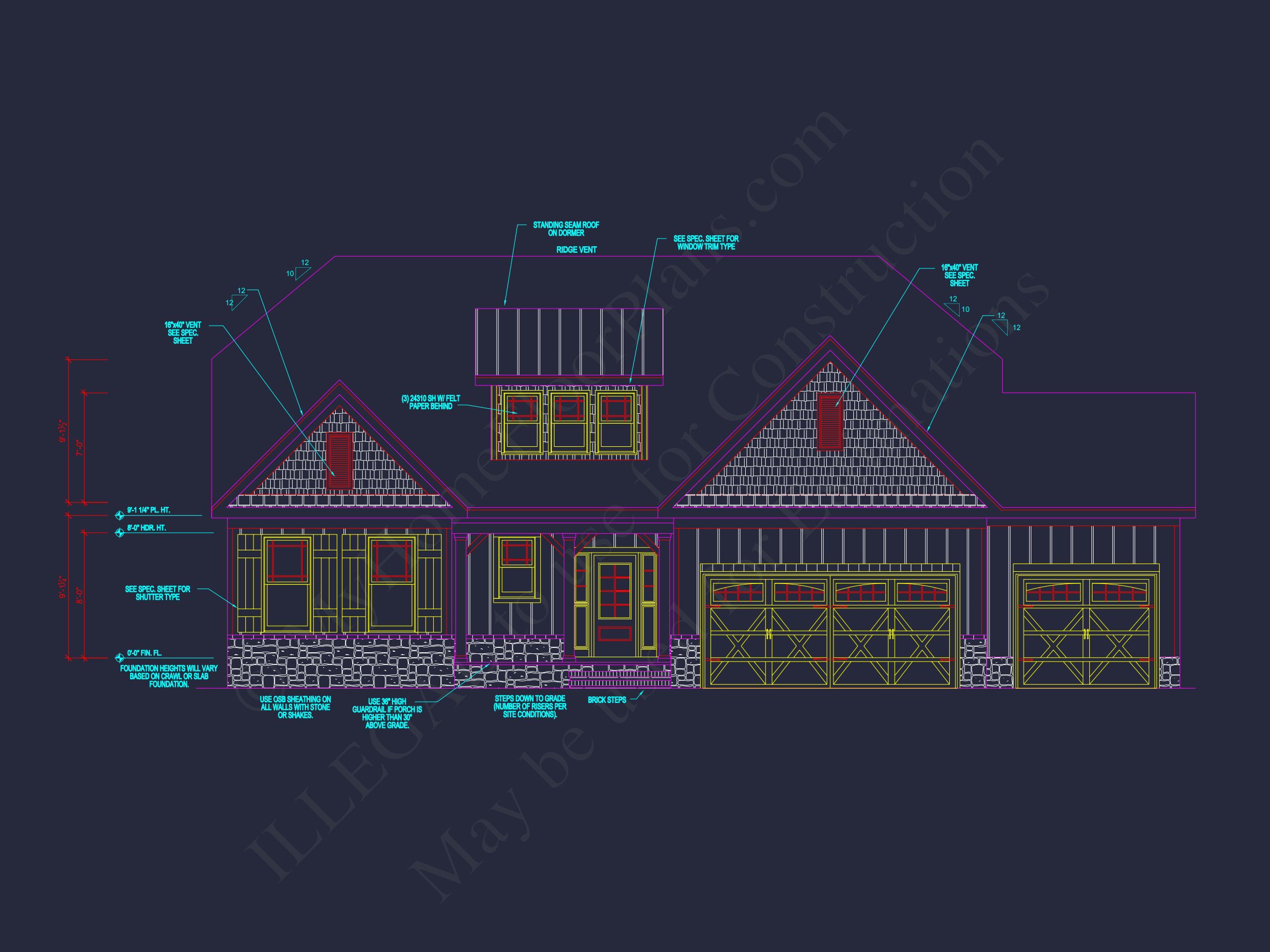 Modern Craftsman house Plan with Open Floor Blueprint Designs