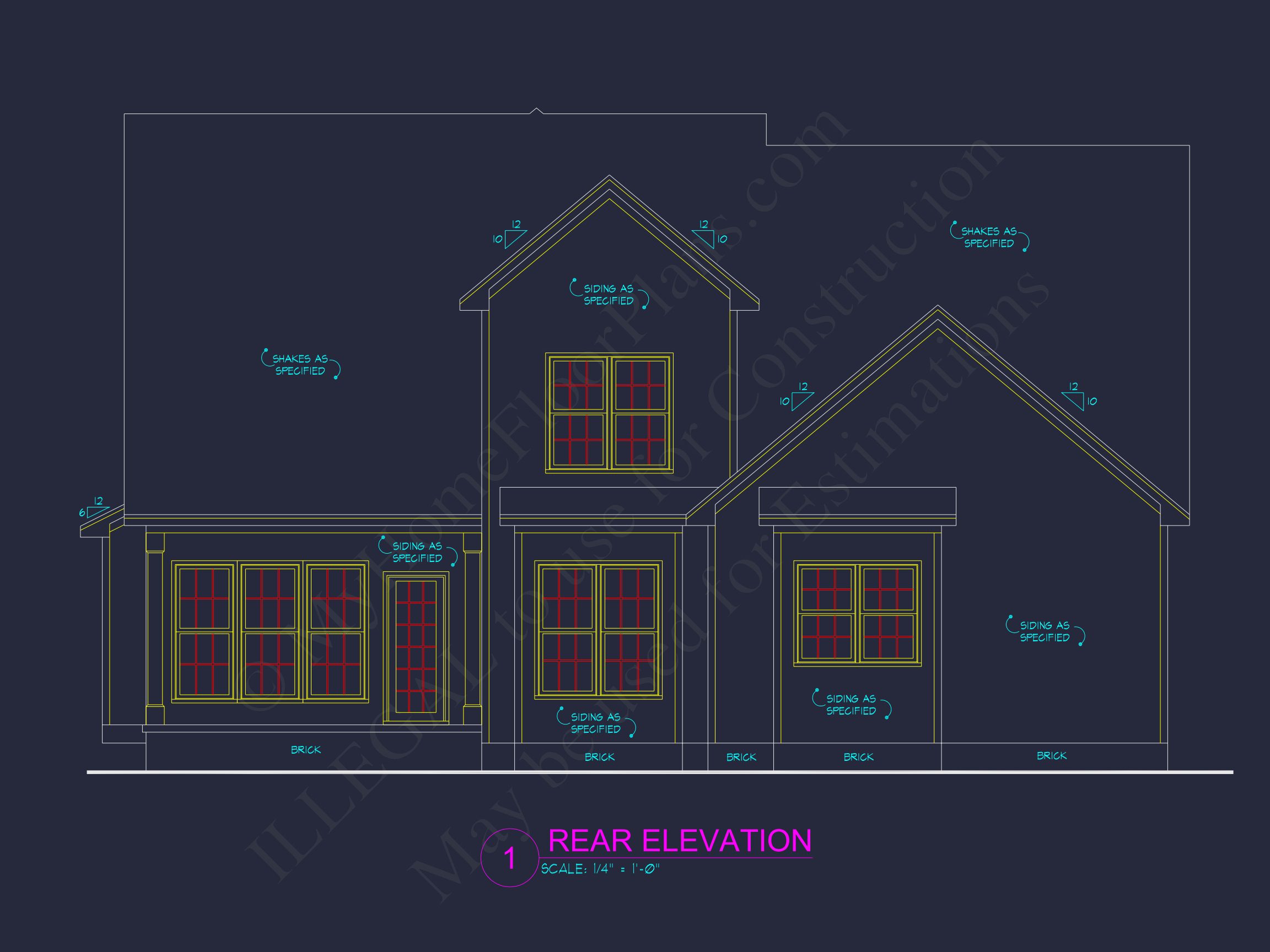 Modern Family house Plan: CAD Blueprint with 2-Story Design
