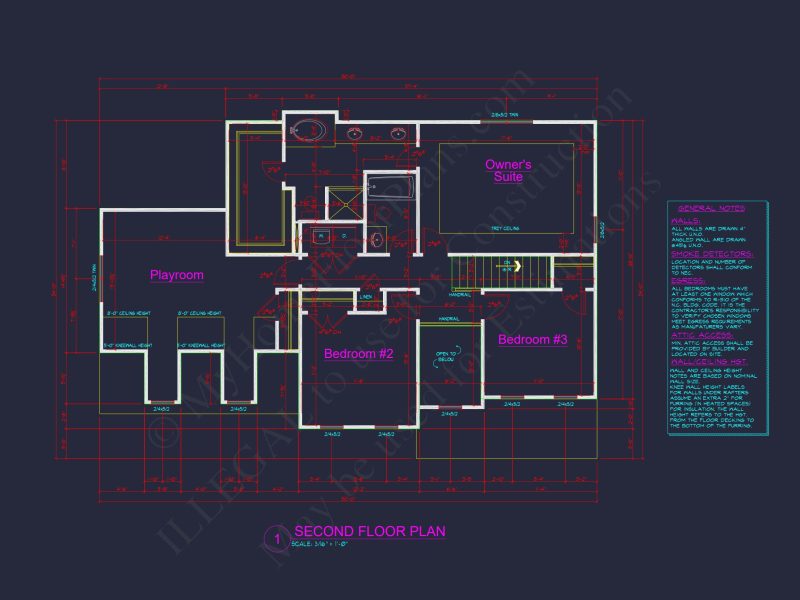 Modern Family house Plan with CAD Blueprint Designs