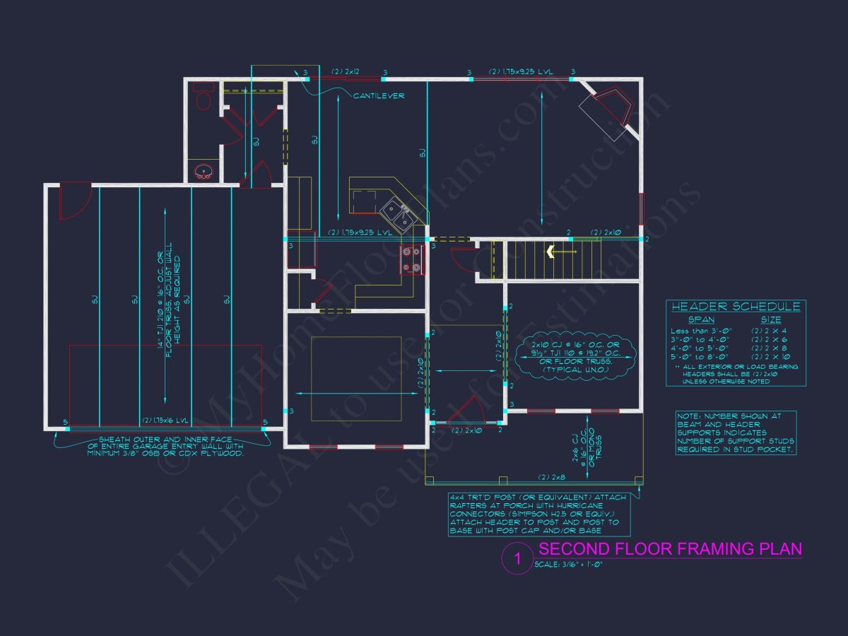Modern Family house Plan with CAD Blueprint Designs