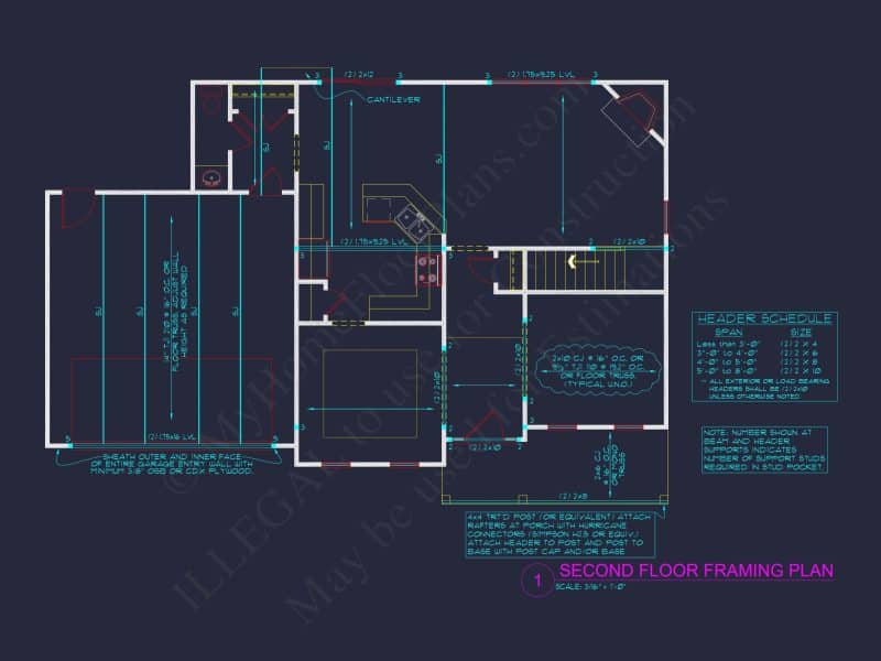 Modern Family house Plan with CAD Blueprint Designs