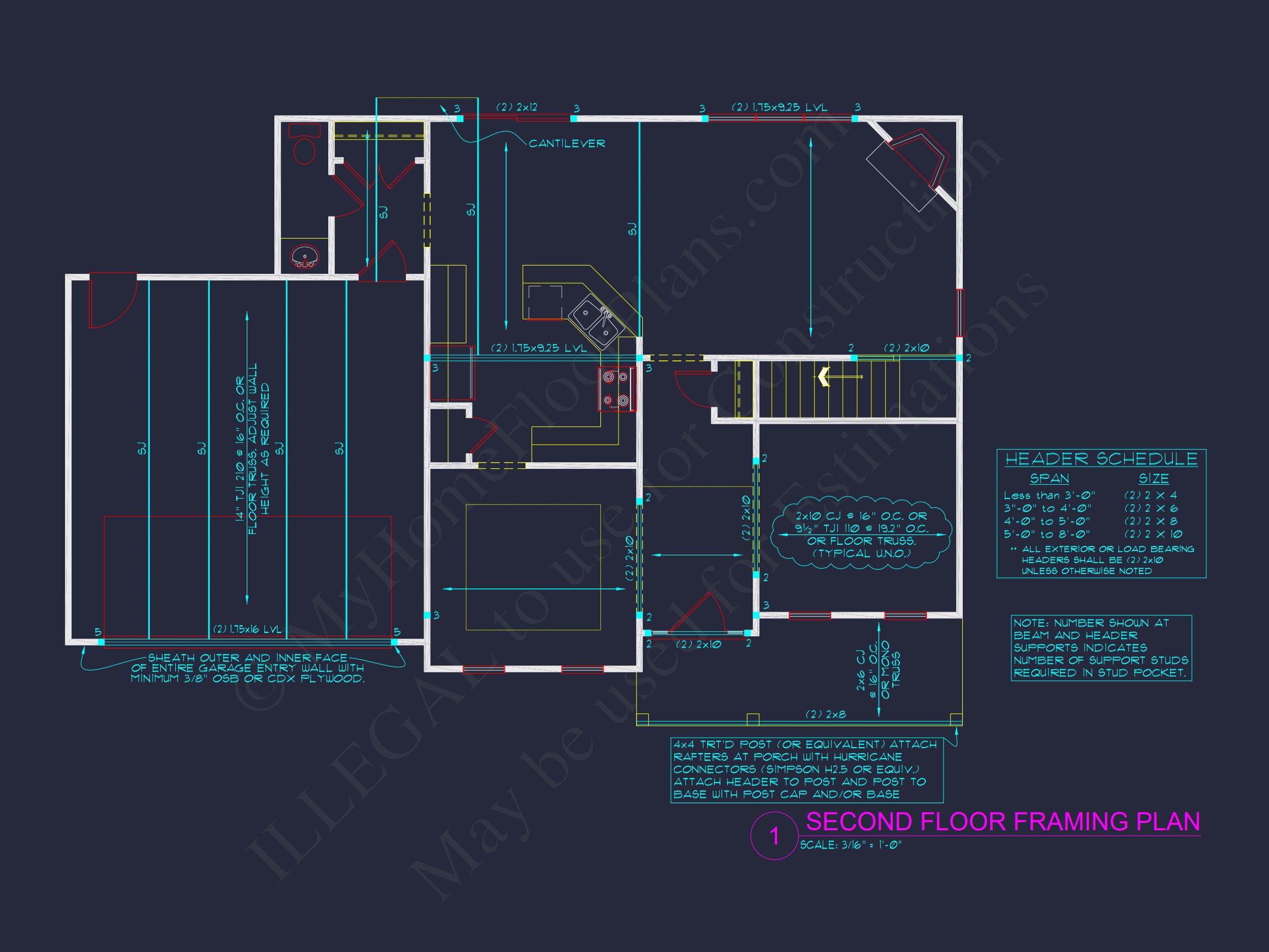 Modern Family house Plan with CAD Blueprint Designs