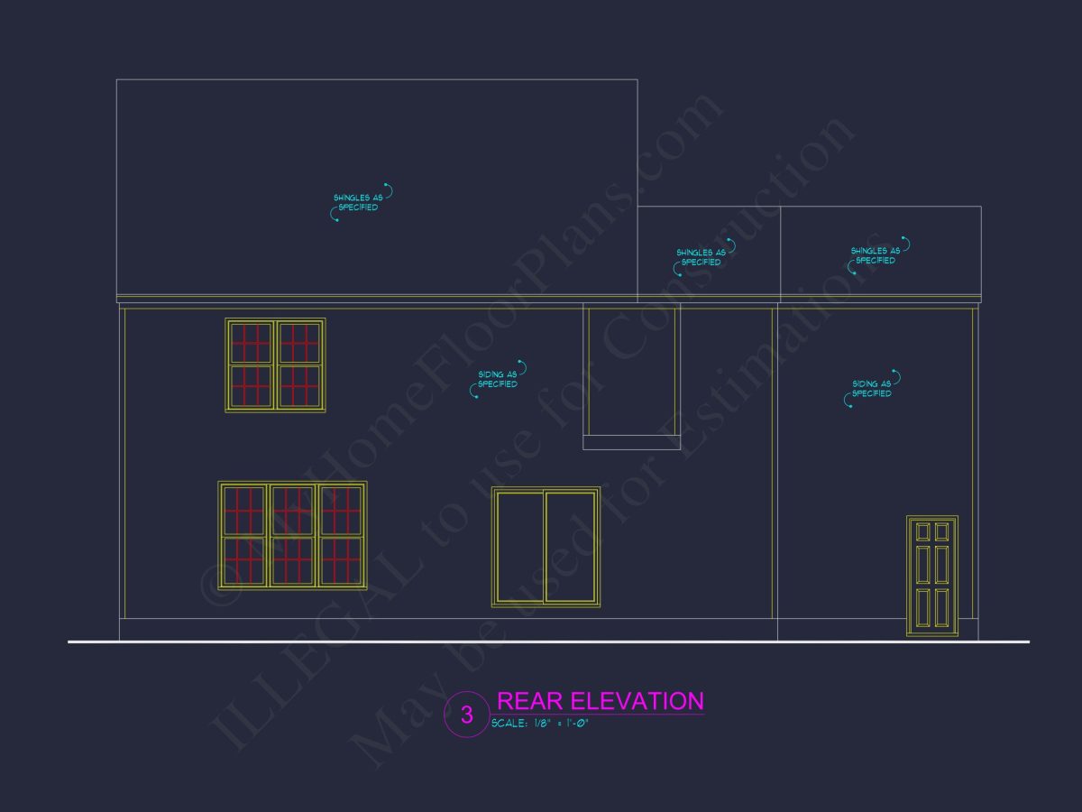 Modern Family house Plan with CAD Blueprint Designs