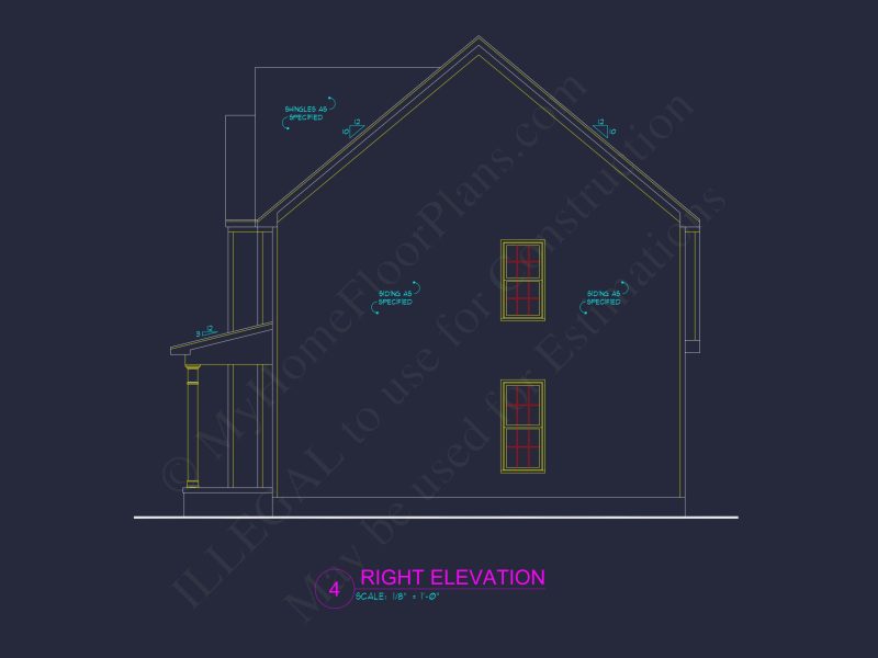Modern Family house Plan with CAD Blueprint Designs