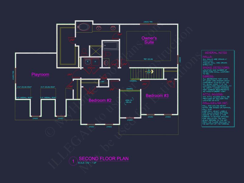 Modern Family house Plan with CAD Blueprint Designs