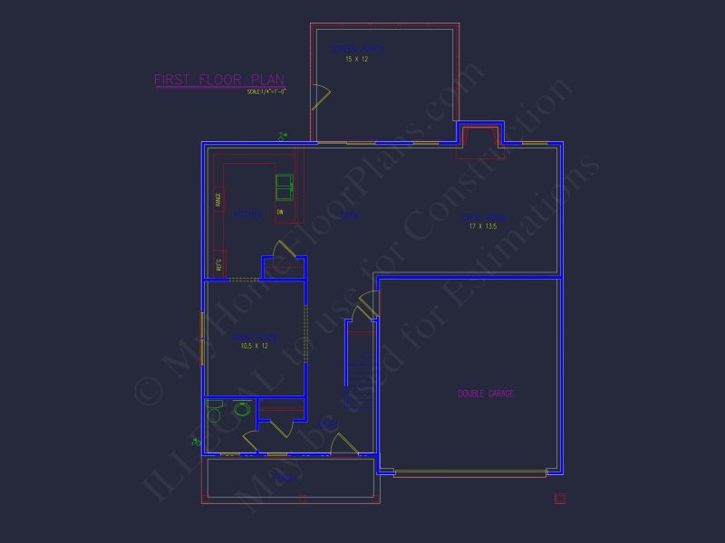 Modern house Blueprint – 2-Story CAD Floor Plan Designs