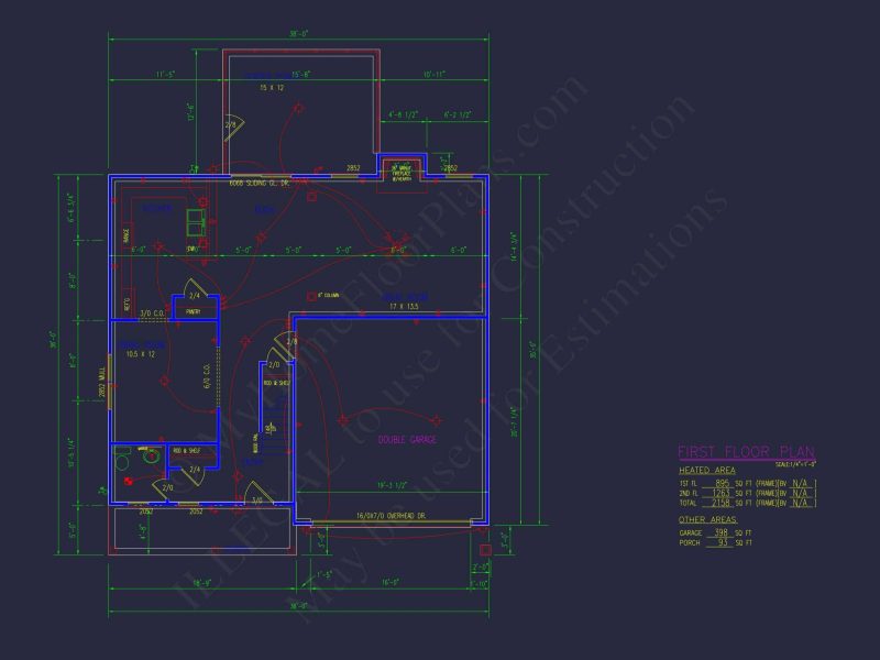 Modern house Blueprint – 2-Story CAD Floor Plan Designs