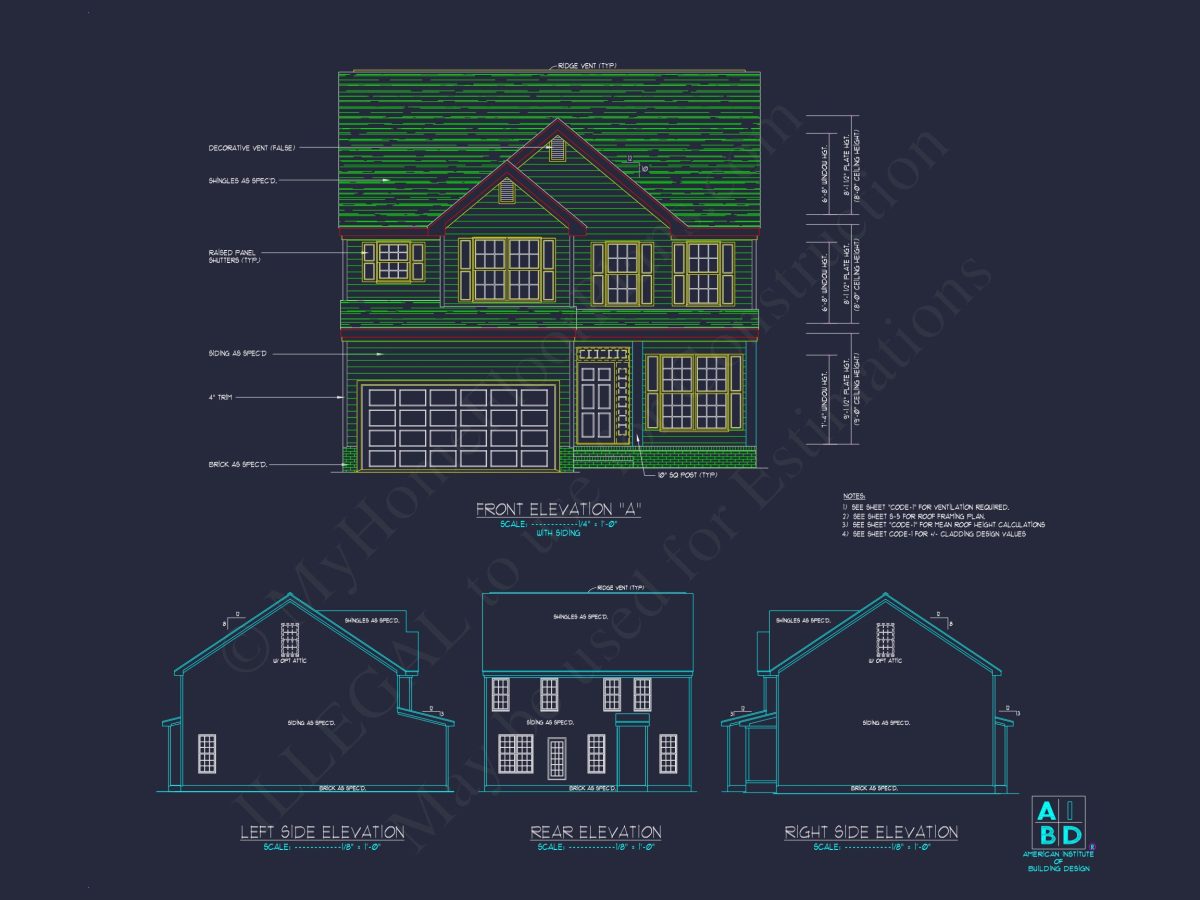 Modern house Design: Beautiful 2-Story Floor Plan Blueprint
