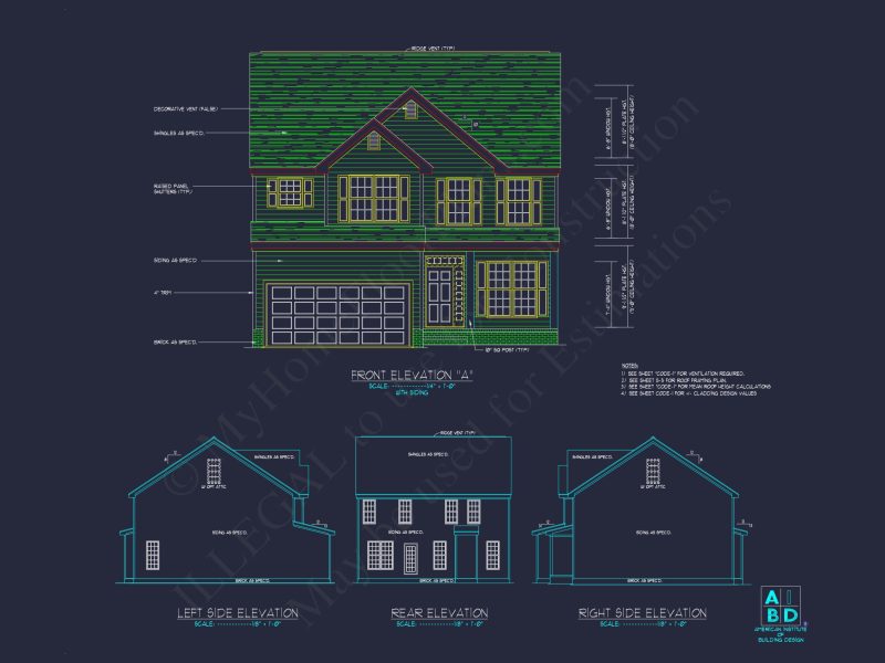 Modern house Design: Beautiful 2-Story Floor Plan Blueprint