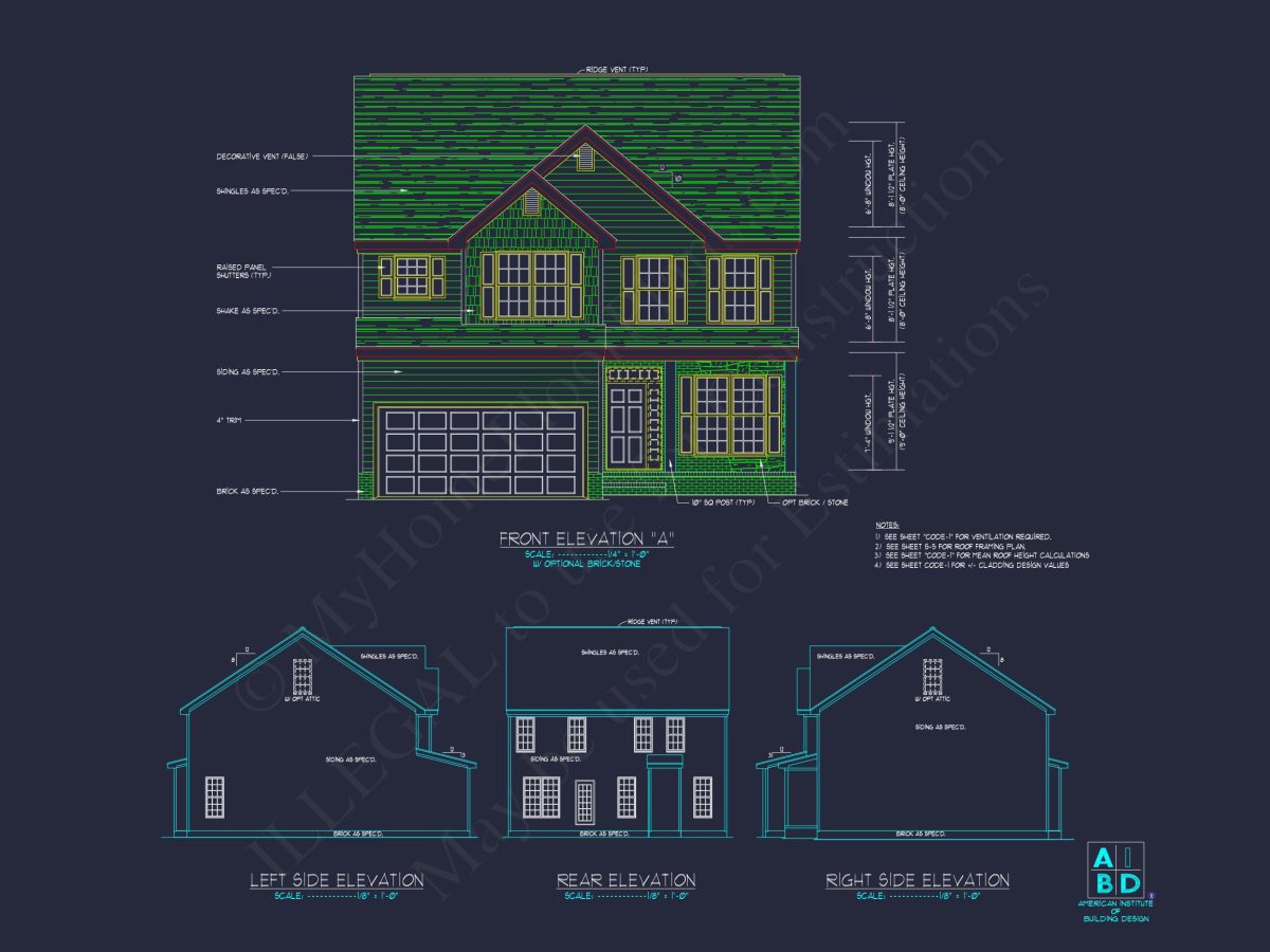Modern house Design: Beautiful 2-Story Floor Plan Blueprint