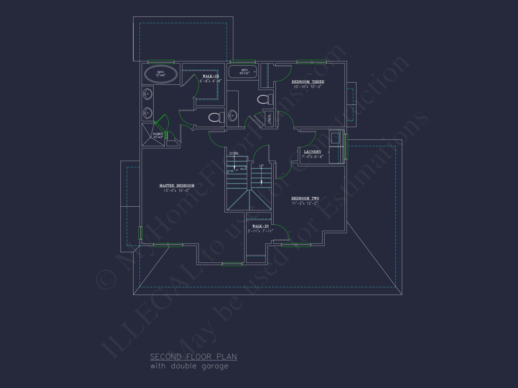 Modern house Design with 2-Story Floor Plan and CAD Blueprints