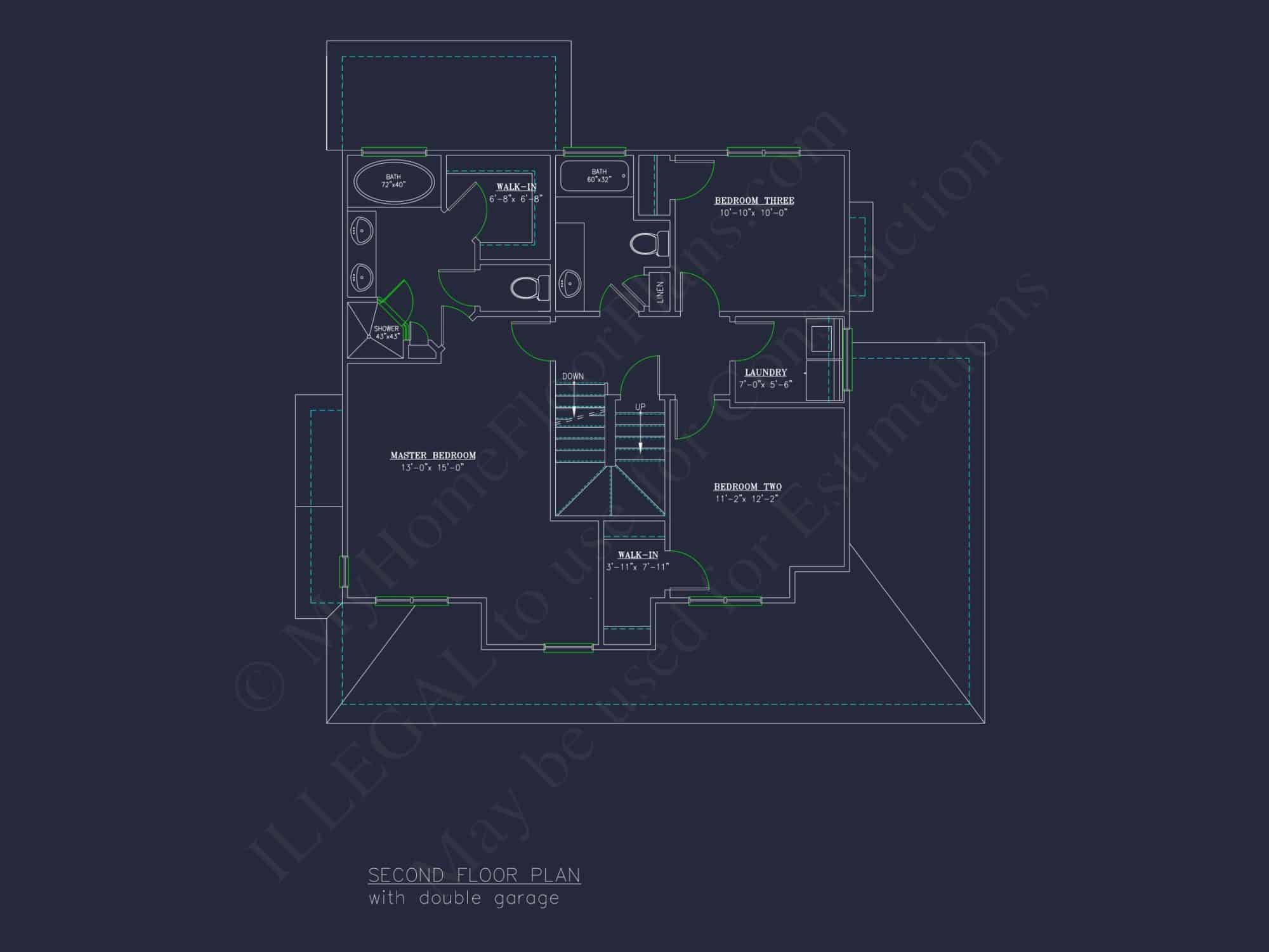 Modern house Design with 2-Story Floor Plan and CAD Blueprints