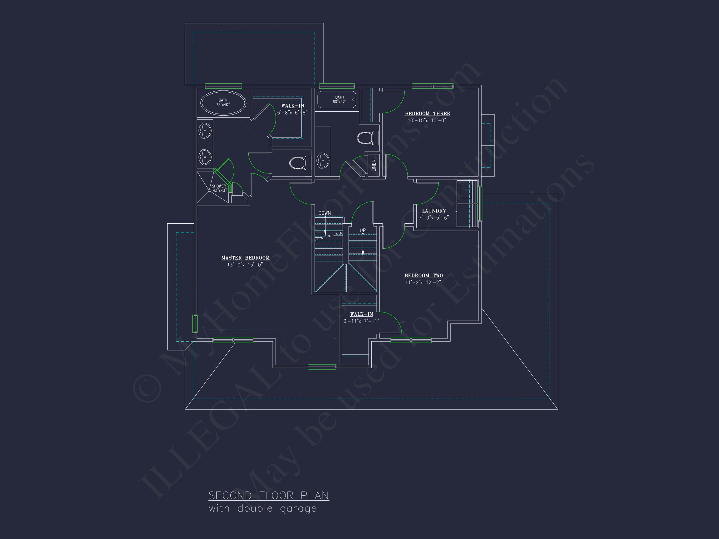 Modern house Design with 2-Story Floor Plan and CAD Blueprints