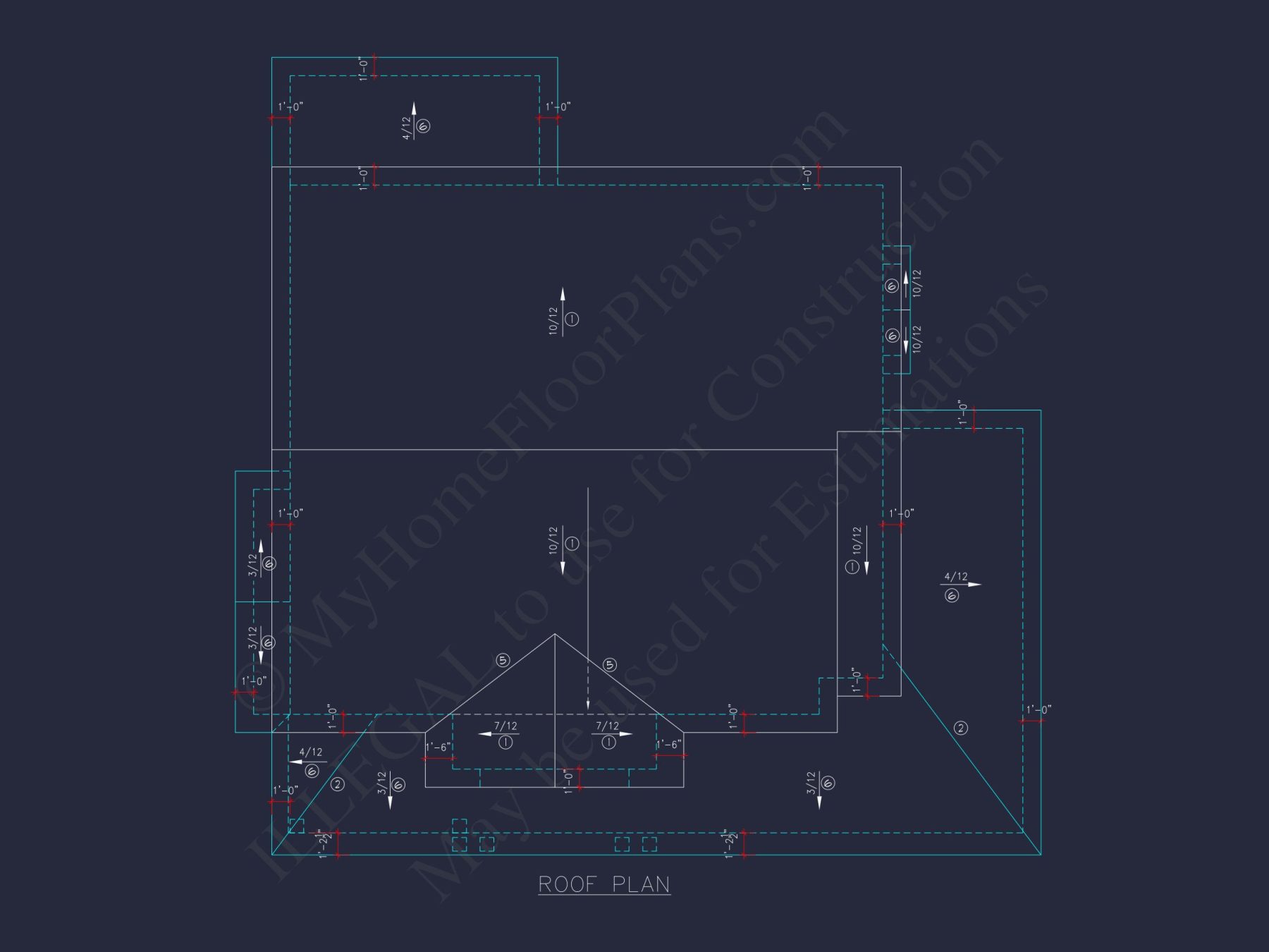Modern house Design with 2-Story Floor Plan and CAD Blueprints