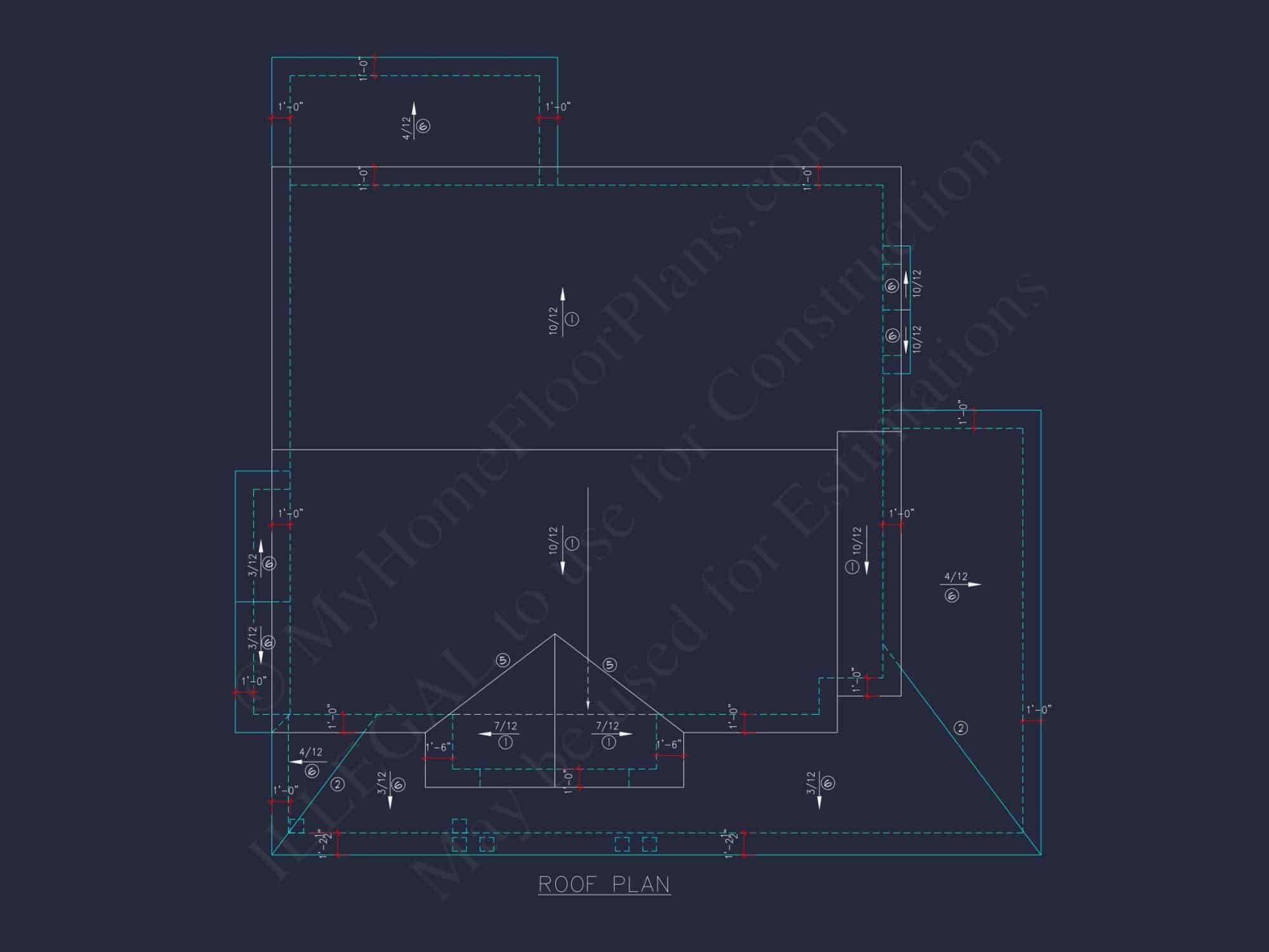 Modern house Design with 2-Story Floor Plan and CAD Blueprints