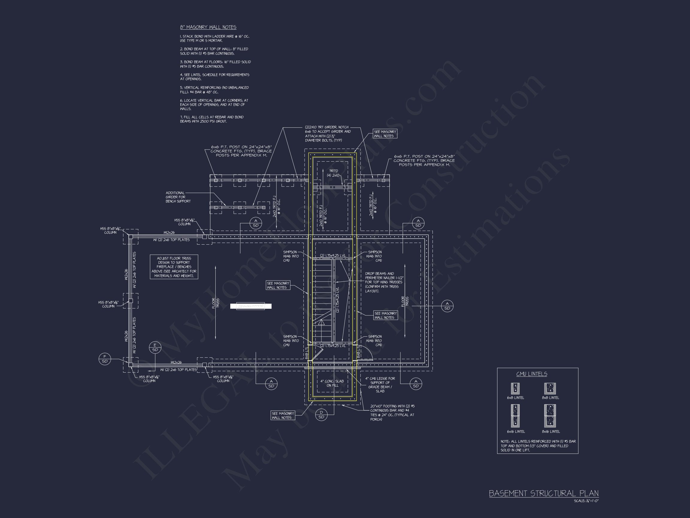 Modern house Floor Plan: 2-Story Architectural Designs Blueprint