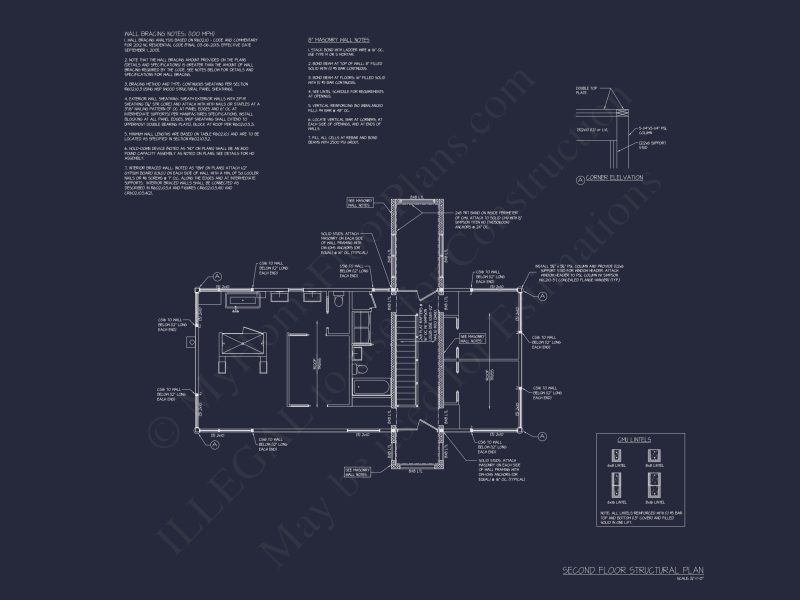 Modern house Floor Plan: 2-Story Architectural Designs Blueprint