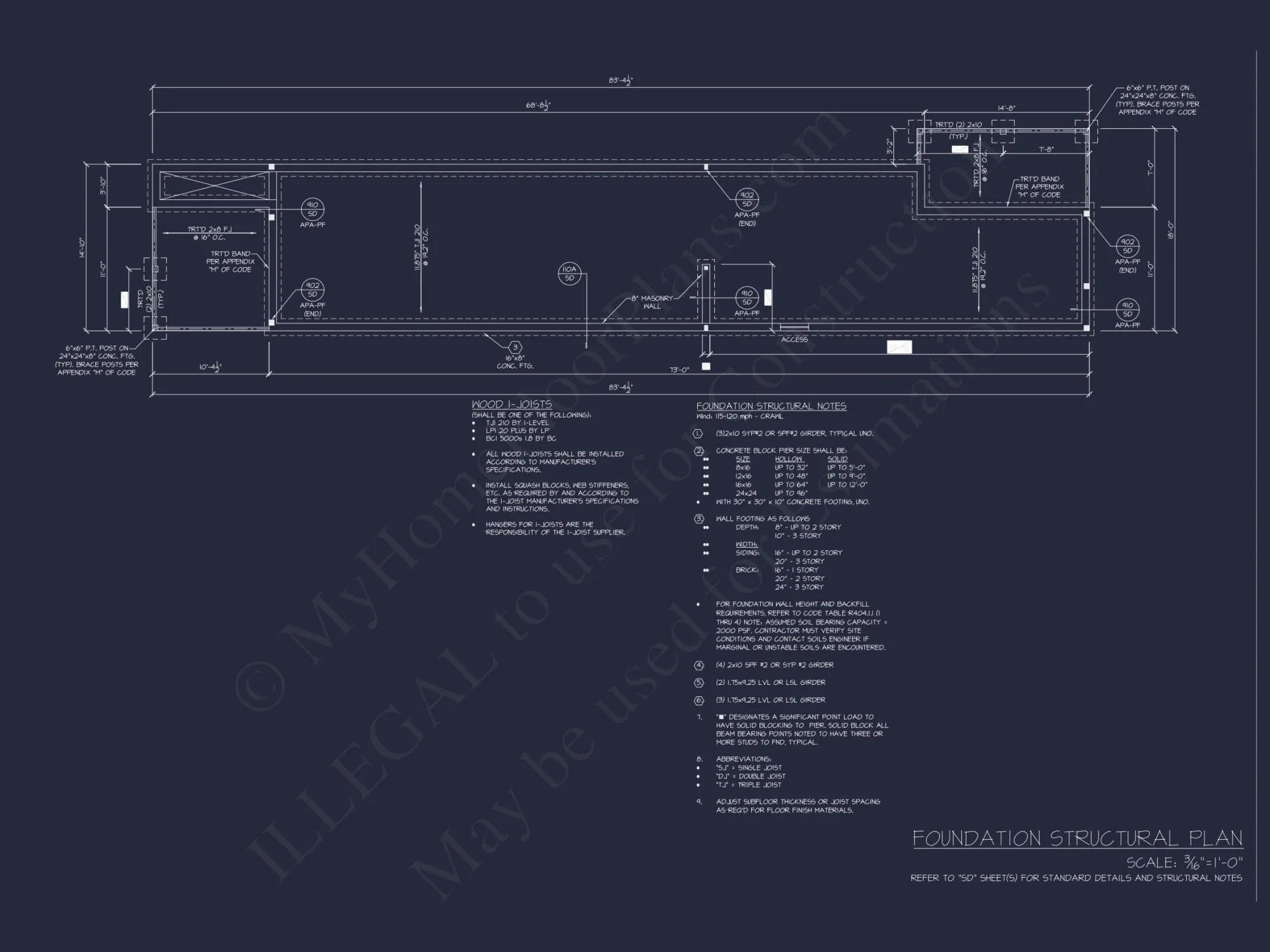 Modern house Floor Plan with 2-Story Blueprint and CAD Designs