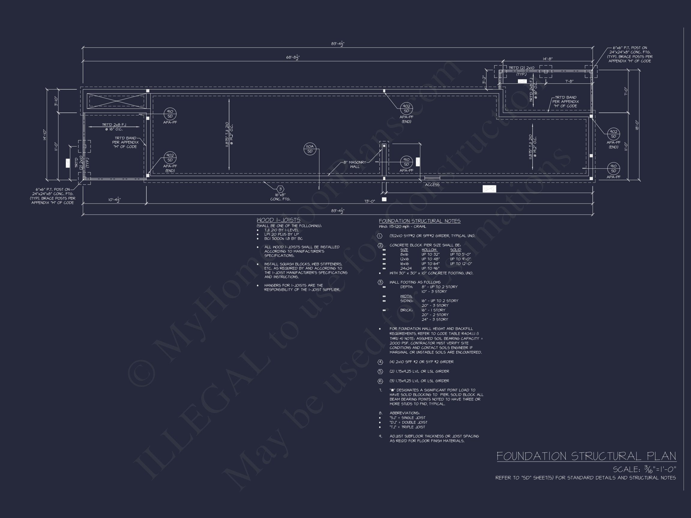 Modern house Floor Plan with 2-Story Blueprint and CAD Designs