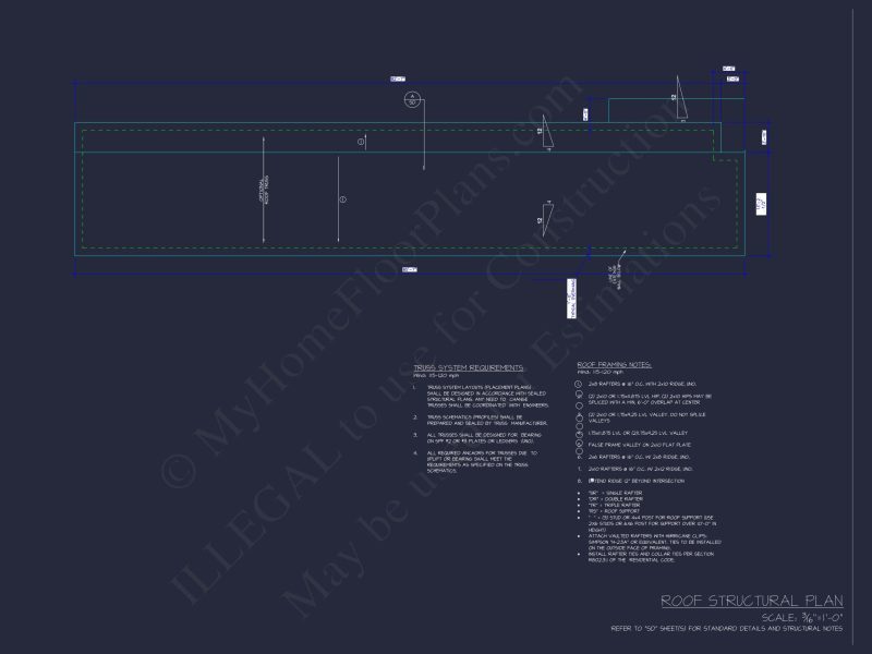 Modern house Floor Plan with 2-Story Blueprint and CAD Designs