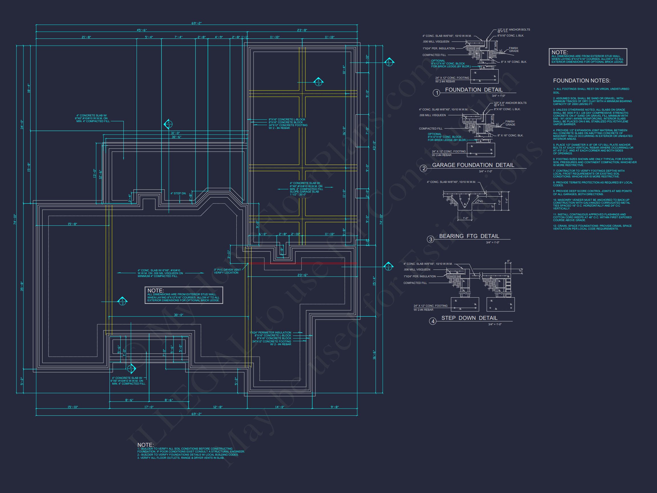Modern house Floor Plan with 3 Beds,CAD Designs,and Workshop