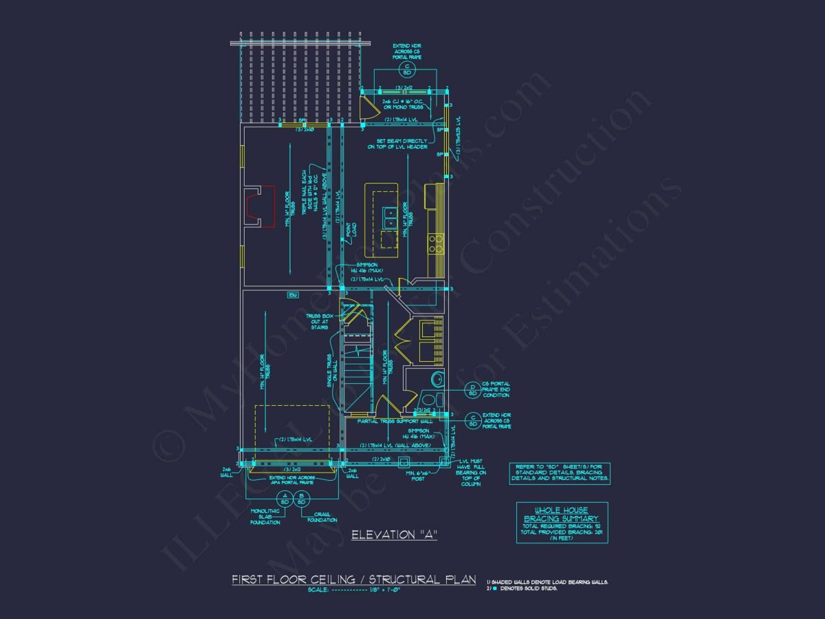 Modern house Plan: 2-Story Floor Plan with CAD Designs
