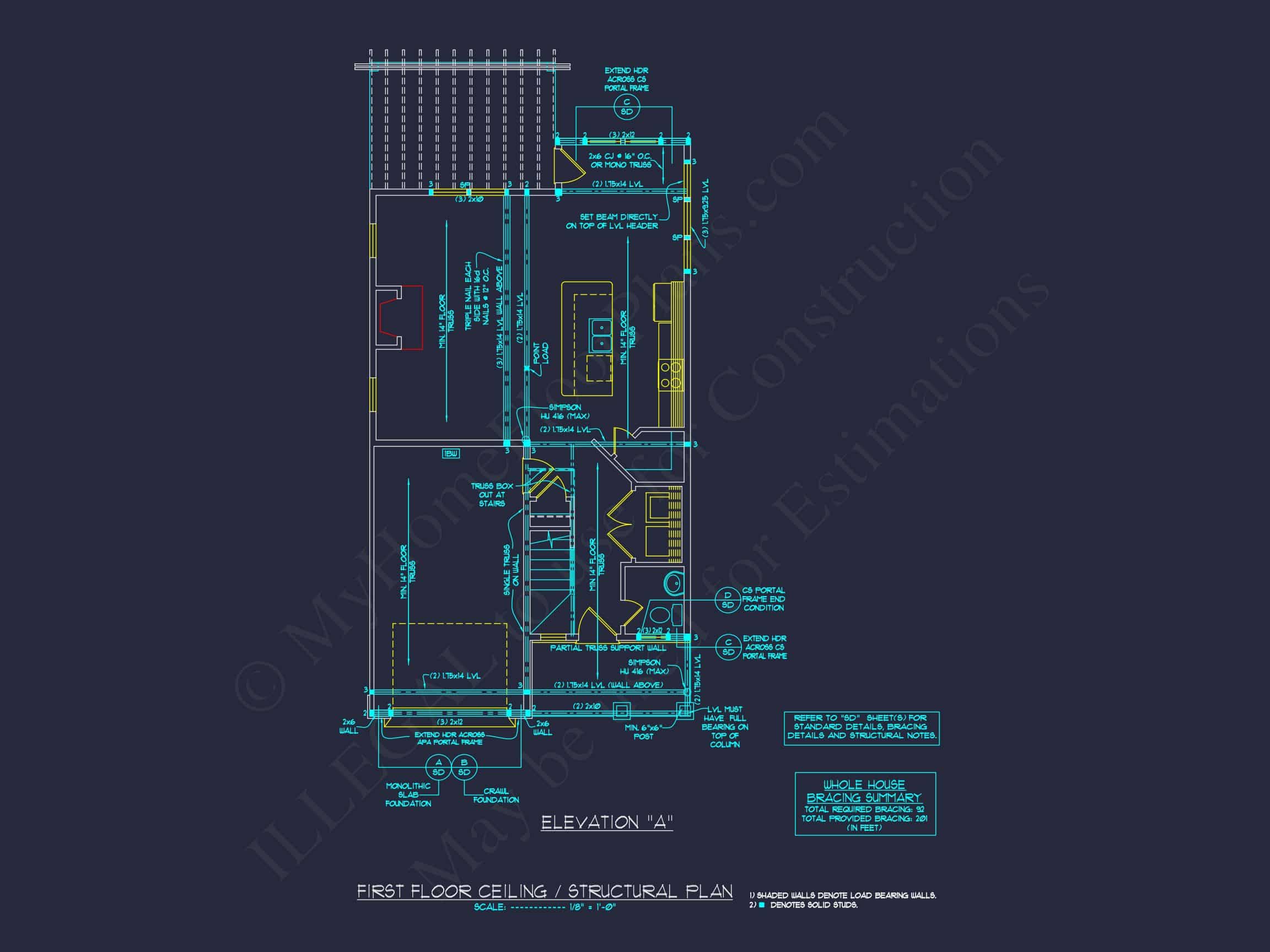 Modern house Plan: 2-Story Floor Plan with CAD Designs