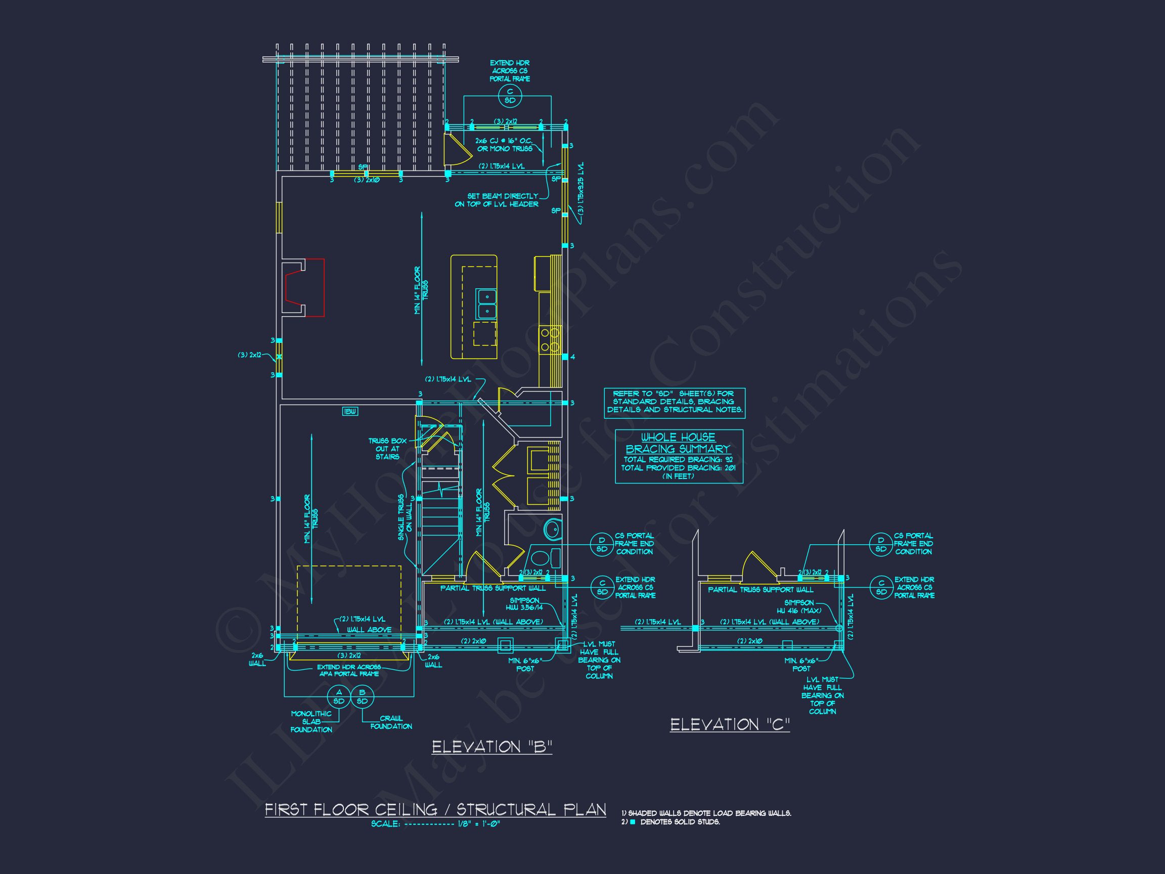 Modern house Plan: 2-Story Floor Plan with CAD Designs