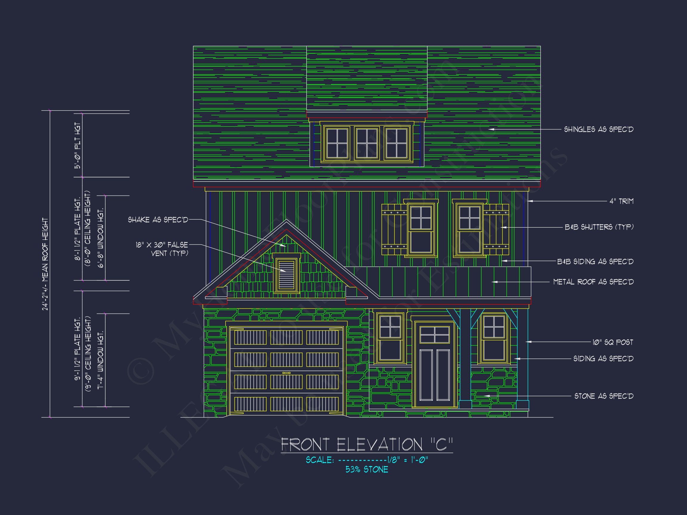 Modern house Plan: 2-Story Floor Plan with CAD Designs