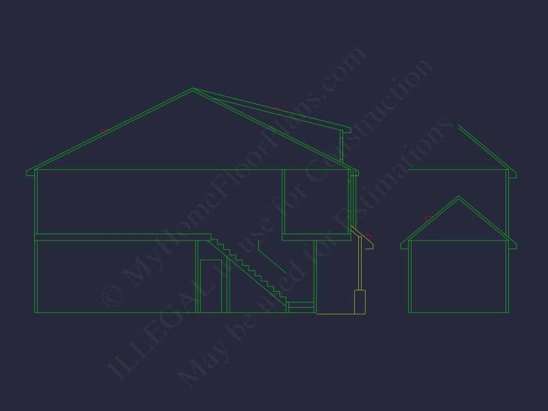 Modern house Plan: 2-Story Floor Plan with CAD Designs