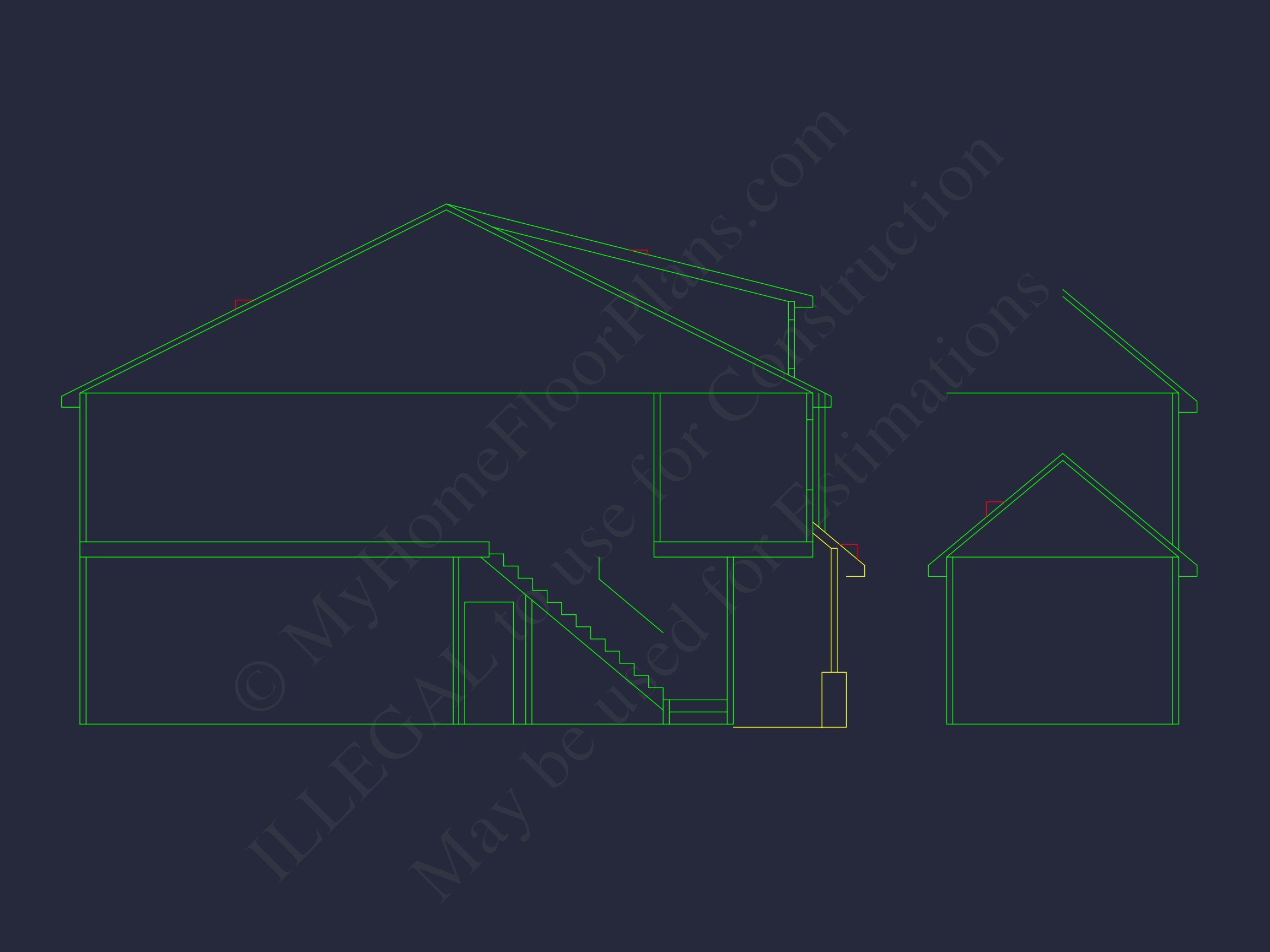Modern house Plan: 2-Story Floor Plan with CAD Designs