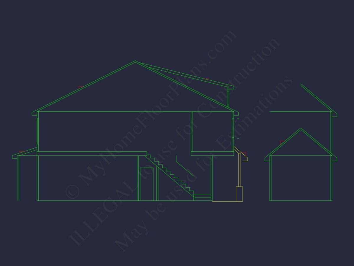 Modern house Plan: 2-Story Floor Plan with CAD Designs