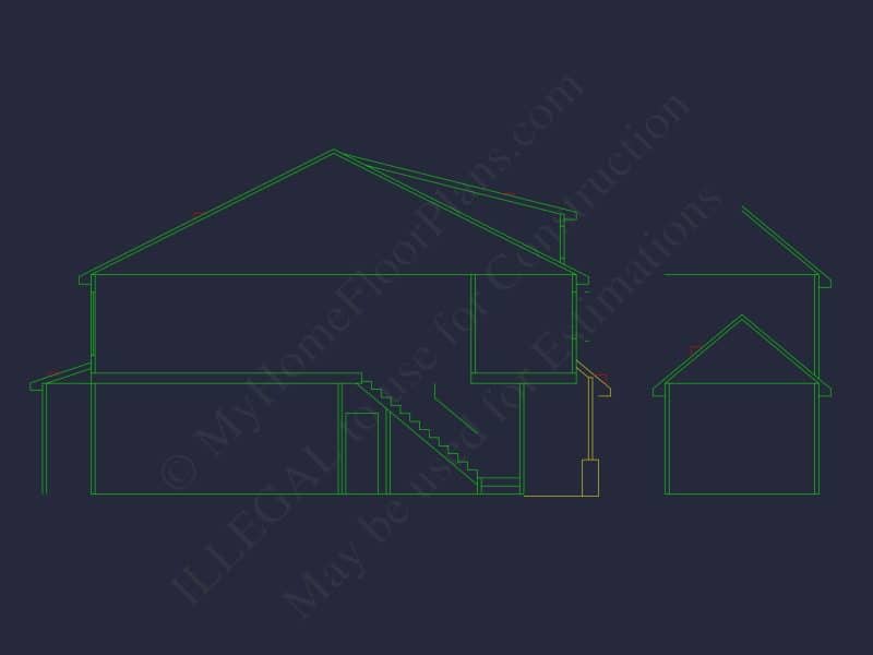 Modern house Plan: 2-Story Floor Plan with CAD Designs